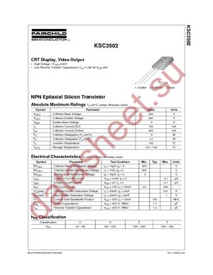 KSC3502ESTU datasheet  